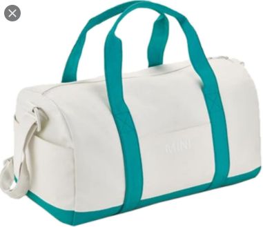 MINI Duffle Bag White/Aqua