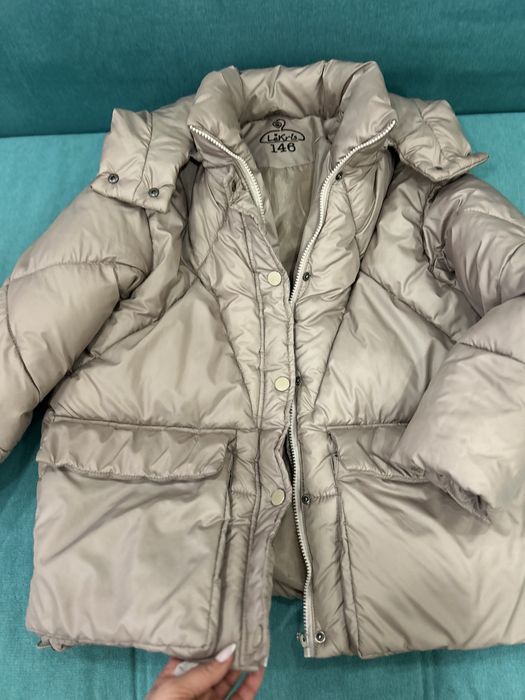 Куртка дівчинка, зима, 146 розмір, беж, в ідеальному стані!!!