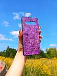 Etui Samsung S10 Plus drobinki złota podstawka - PREZENT