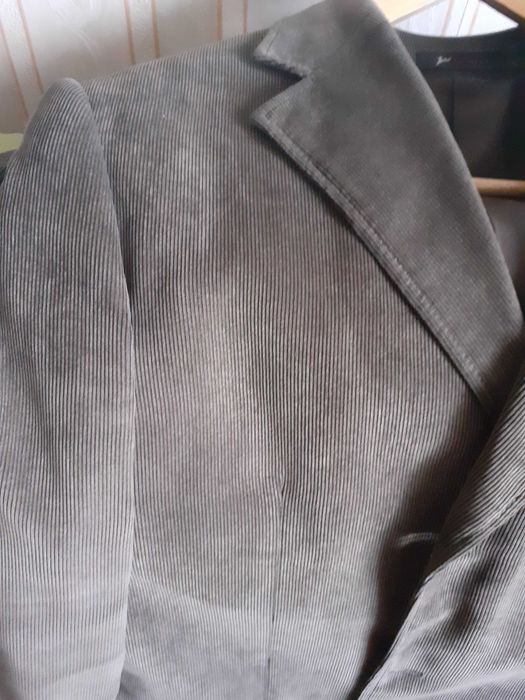 Marynarka męska. Garnitur;  M. Khaki. Sztruks.