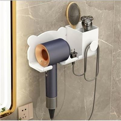 Uchwyt ścienny na suszarkę do włosów biały