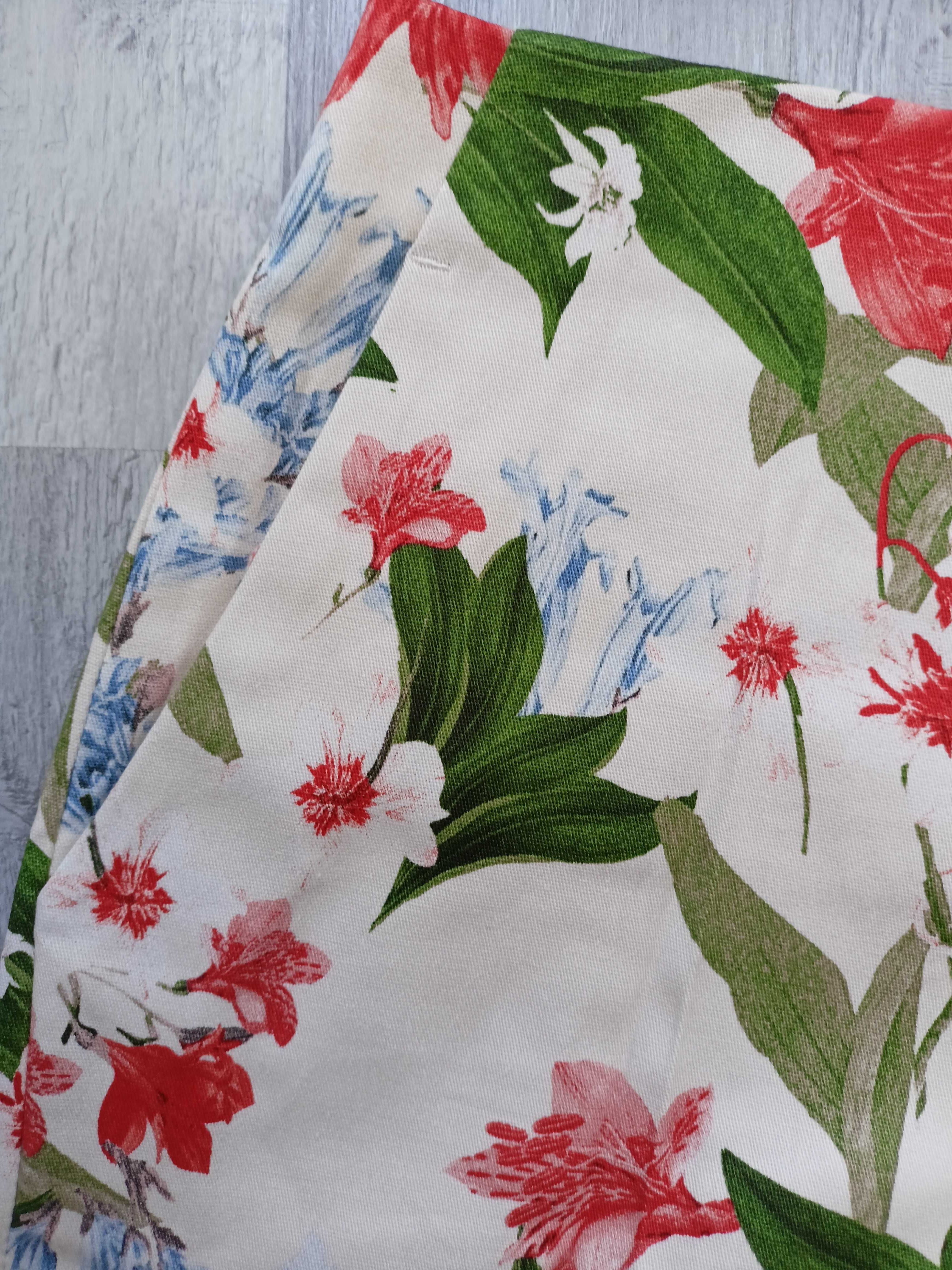 spodenki szorty floral z falbanką zara m