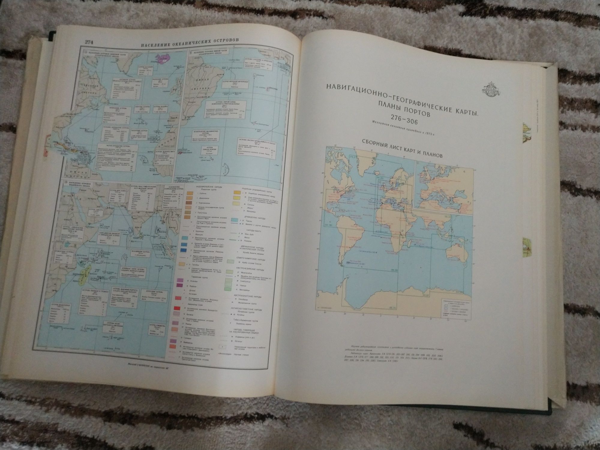 Атлас океанов Атлантический и Индийский океаны СССР 1974г.