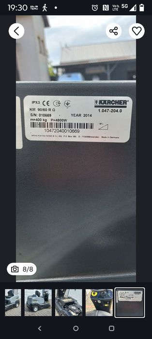 Zamiatarka karcher KM 90/60 R. 2019 r