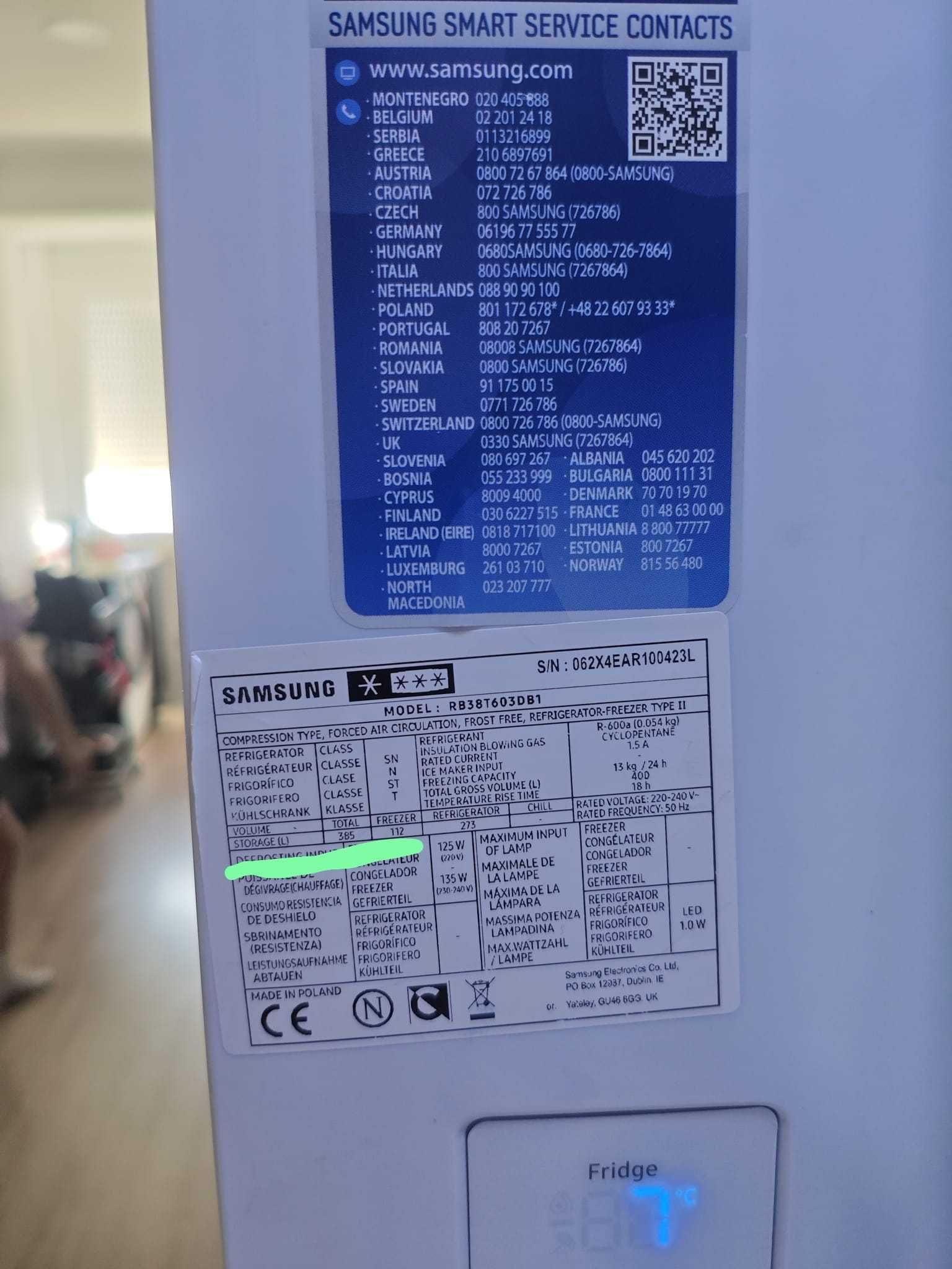 Frigorífico Combinado Samsung RB38T603DB1
