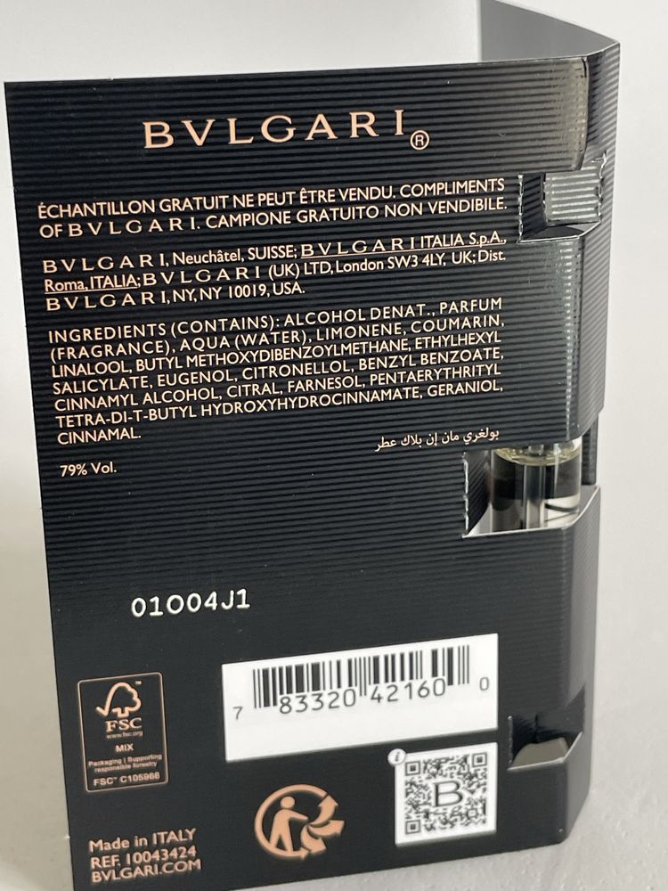 Bvlgari Man In Black parfum 1.5 ml