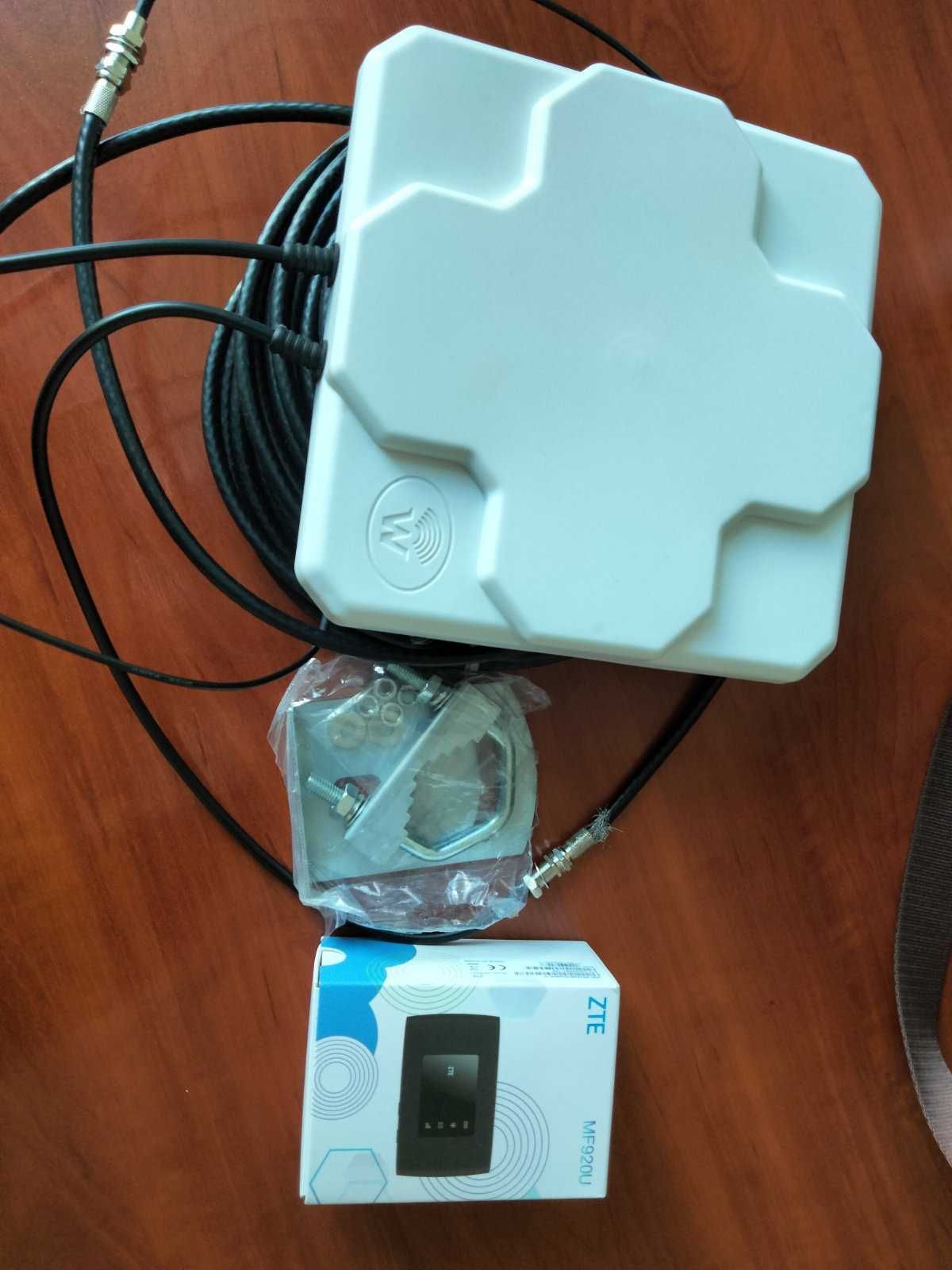 4G комплект Wi-Fi роутер ZTE MF920U + Антенна+Кабель