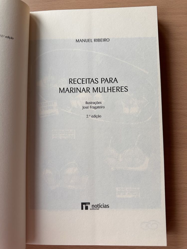 Livro “Receitas para Marinar Mulheres” de Manuel Ribeiro