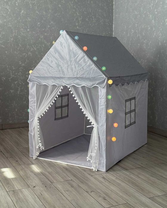 Дитяча палатка З ЛІХТАРИКАМИ Намет дитячий Дитячий будиночок Вігвам