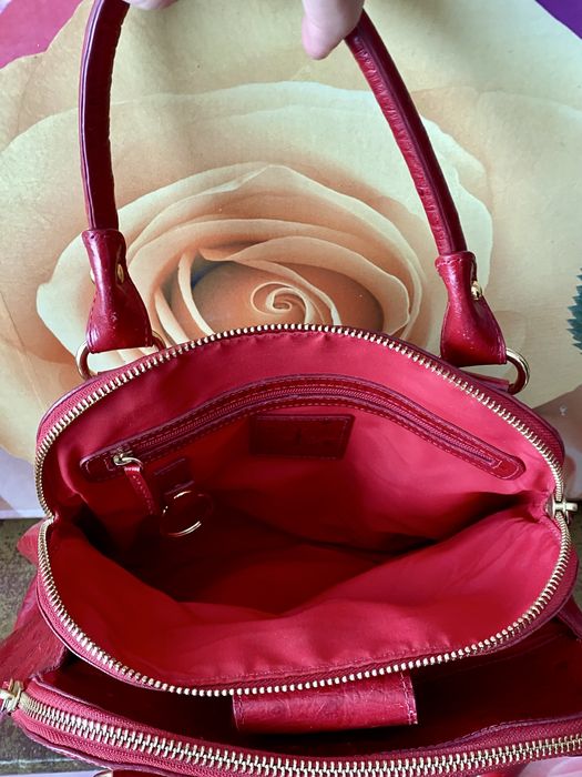 Червона вінтажна шкіряна сумка Jasper Conran