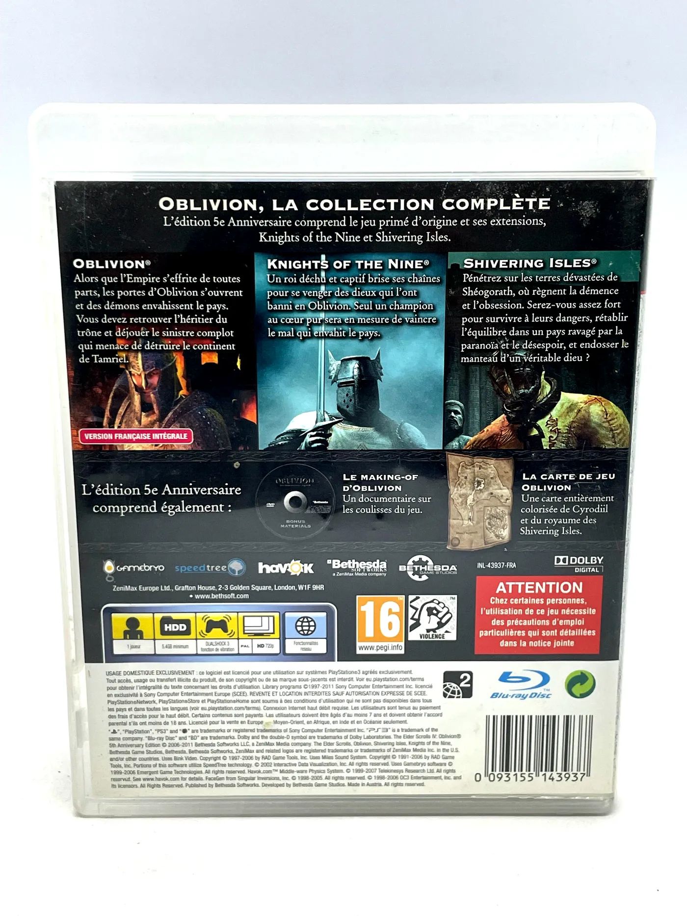 The Elder Scrolls IV Oblivion 5th Anniversary Edition PS3 Po Angielsku