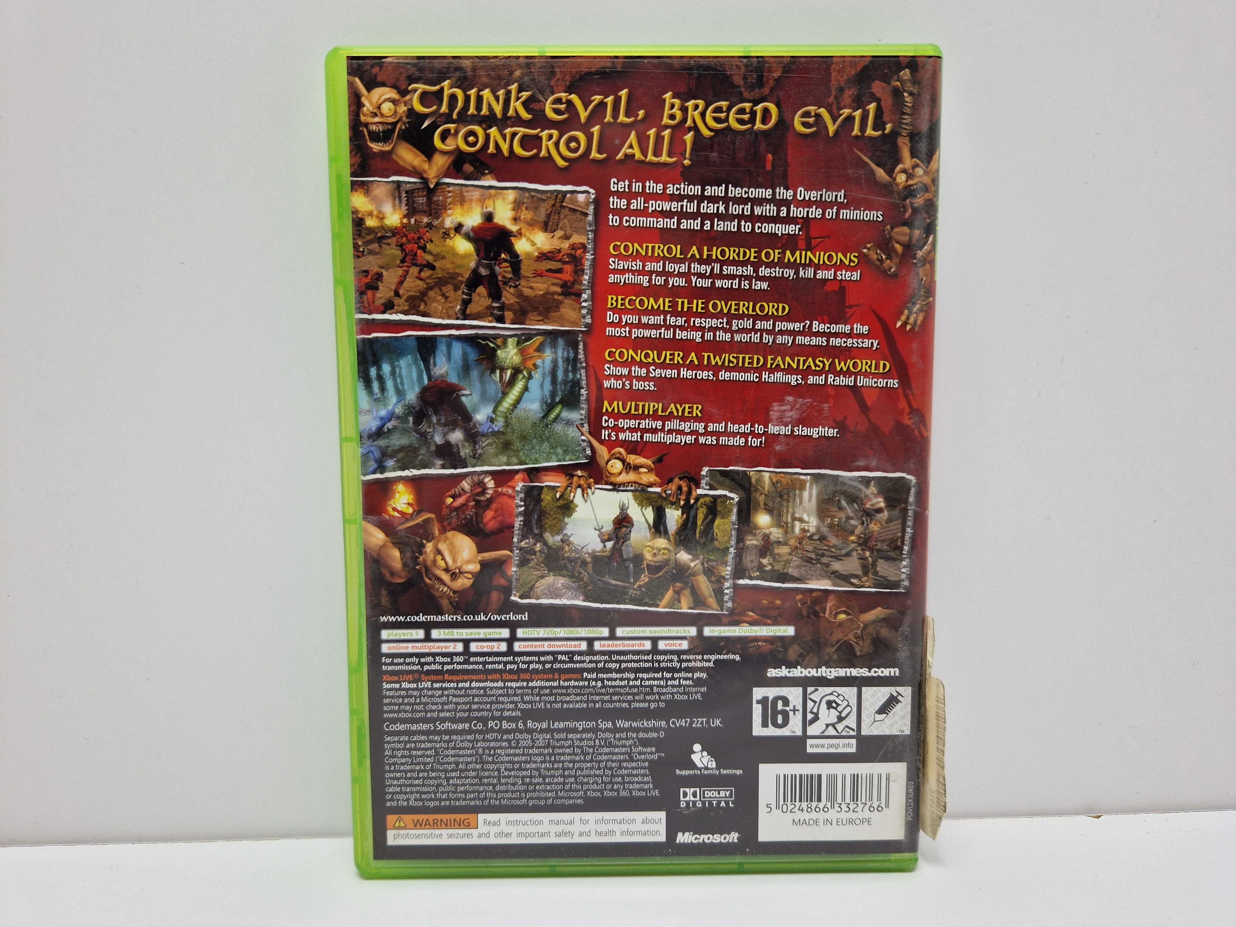 Gra Overlord XBox 360