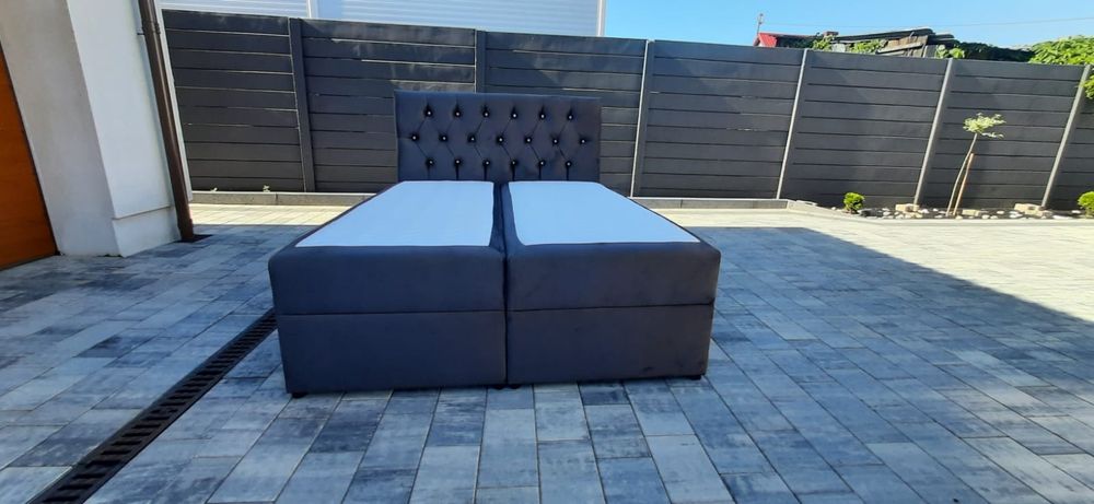 Łóżko Kontynentalne 140x200 materacem Pod wymiar Glamour inne aukcje