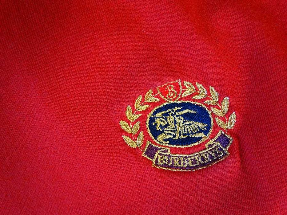 Vintage Retro T-Shirt Burberry Burberrys Czerwony L