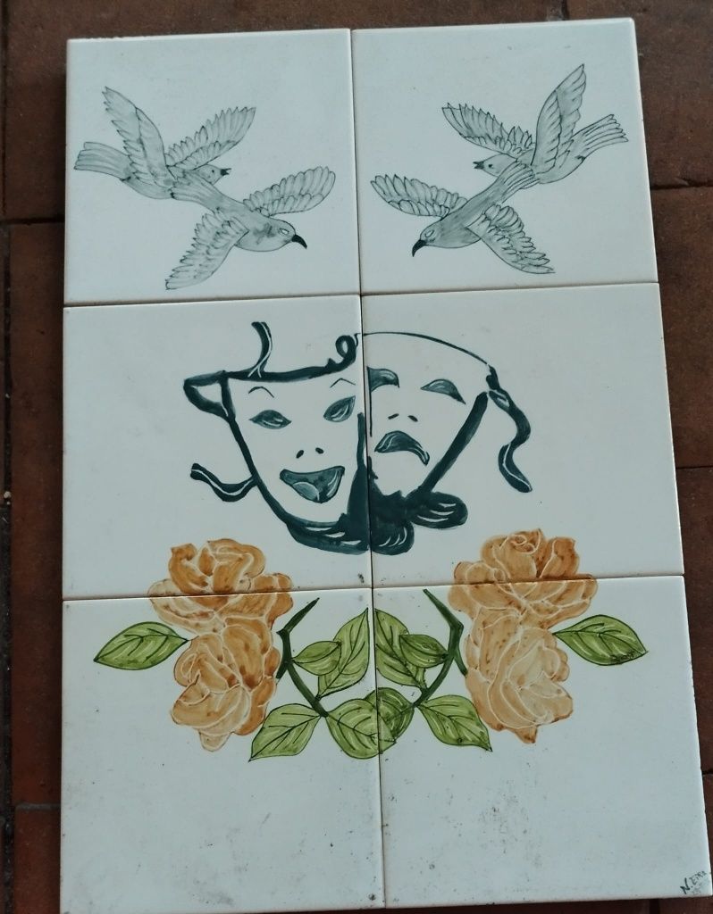 Vários Painéis Azulejos Pintados à Mão