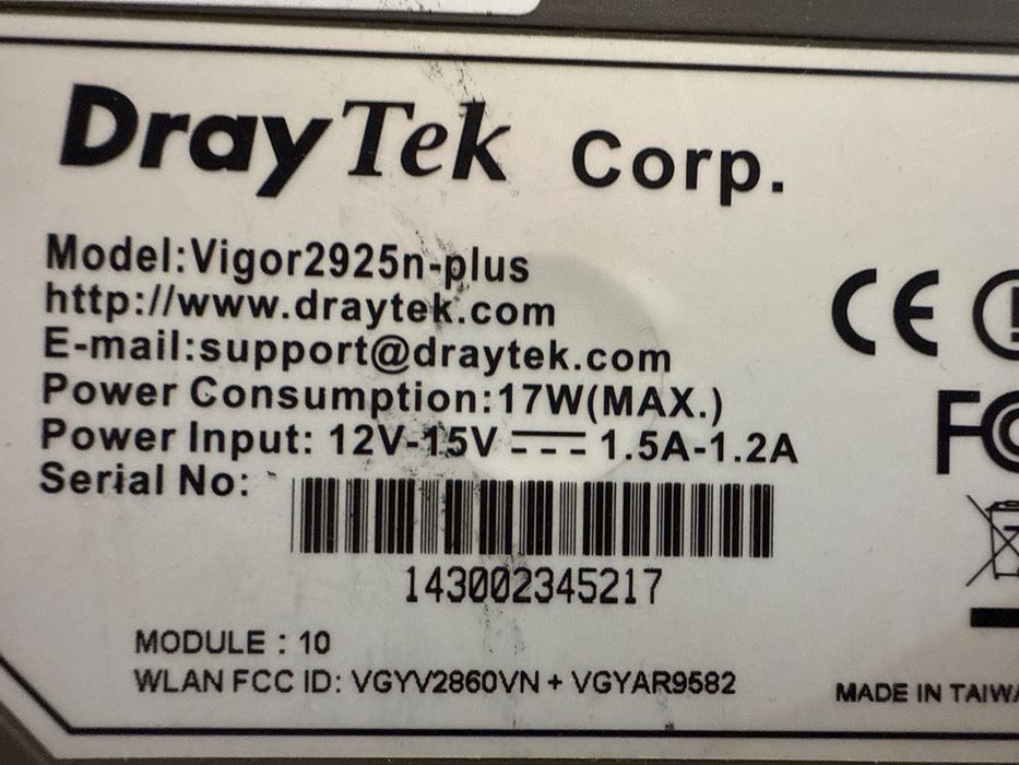 Ruter DrayTek Vigor2925n - plus 2 sztuki -  WiFi profesjonalny