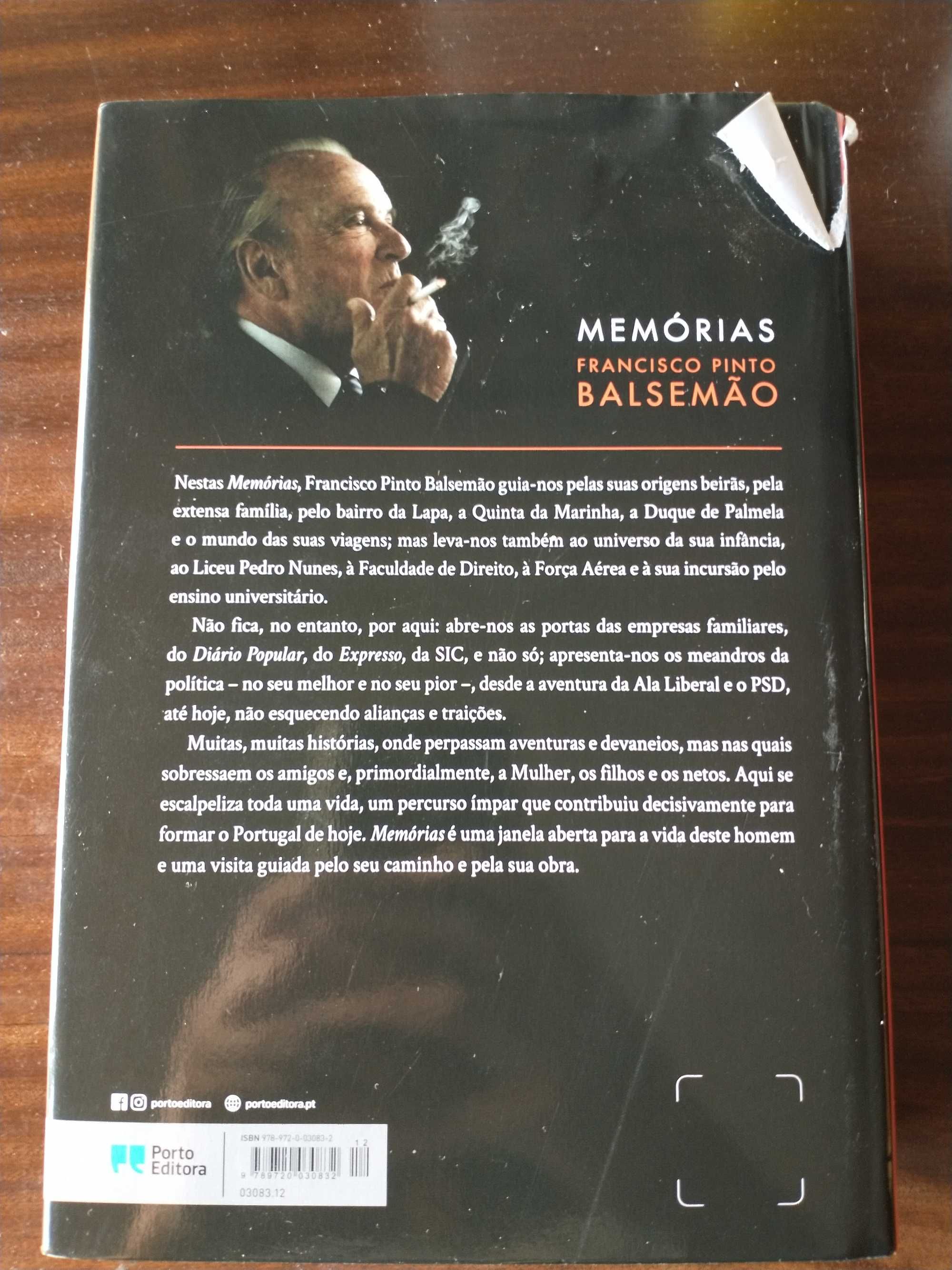 Livro Francisco Pinto Balsemão - Memórias
