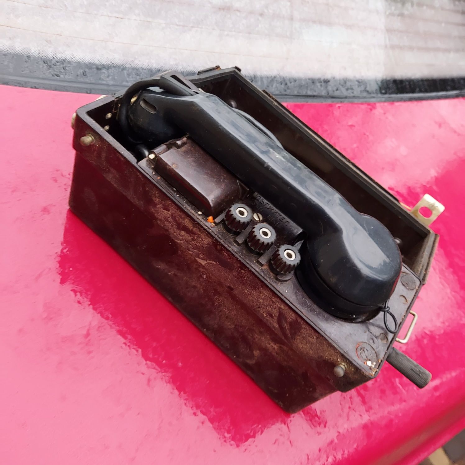 Wojskowy telefon polowy PRL 1968r. radio stacja