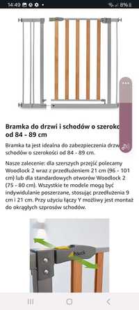 Bramka zabezpieczająca Houck wood 2 rozporowa 84-89 cm