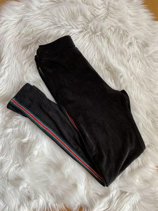 Spodnie dresowe damskie welur czarny S/M