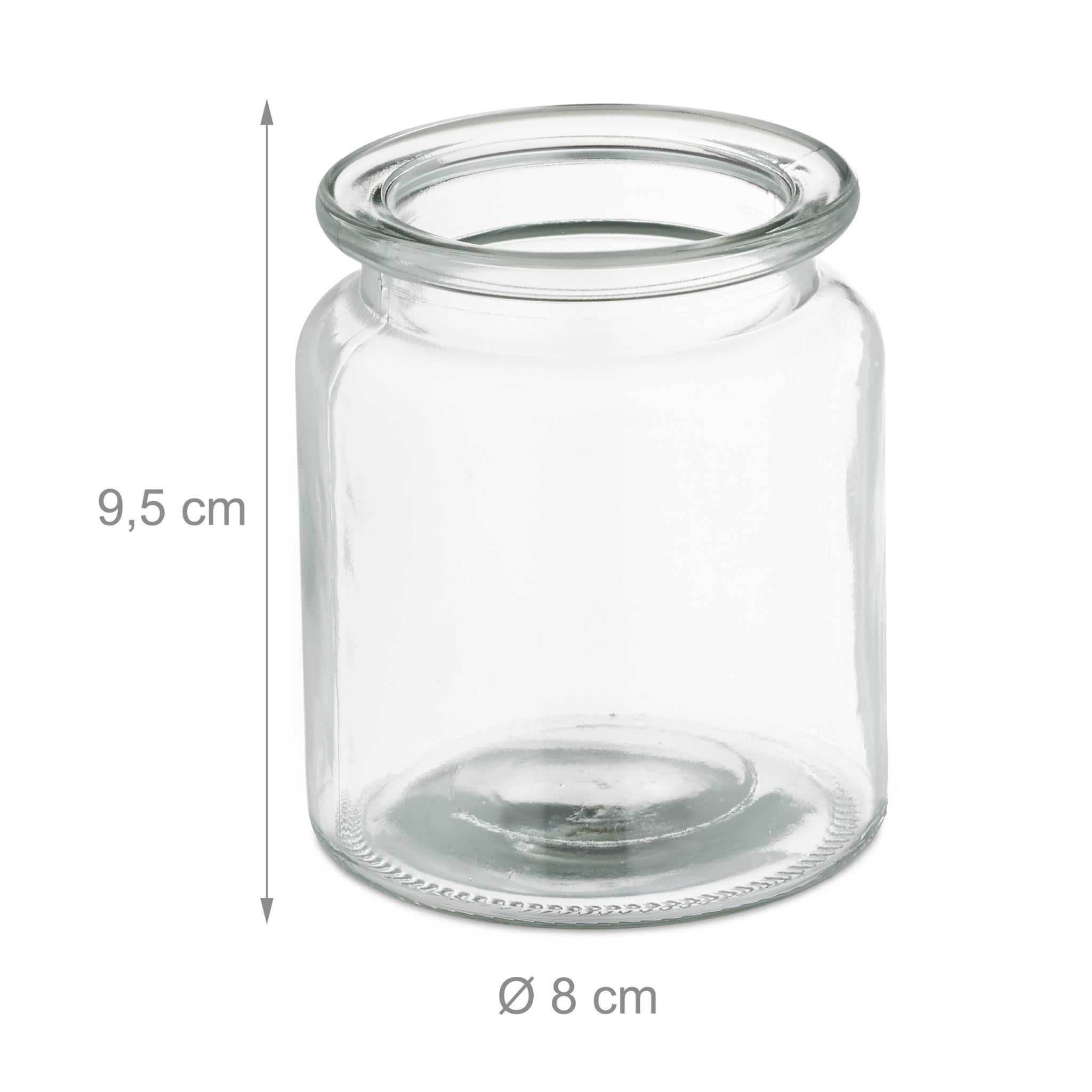 Latarenki szklane 9,5 cm wysokości. Zestaw 11 szt.
