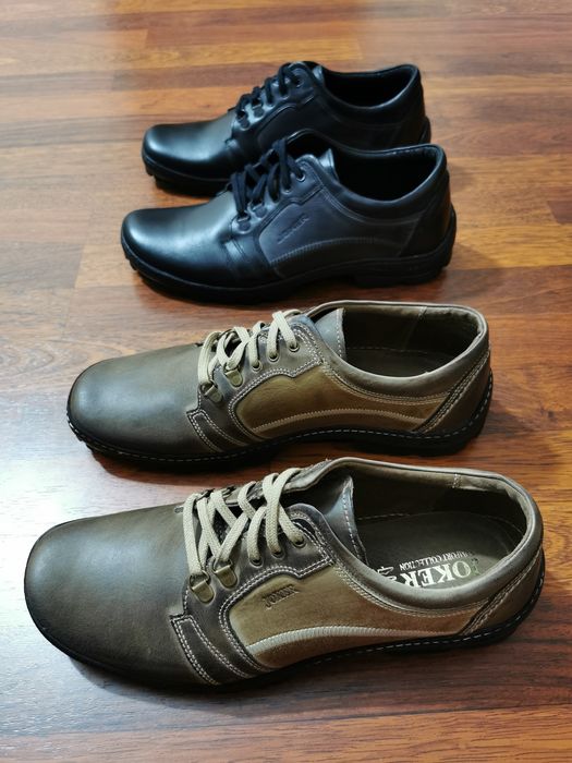 Joker Skórzane Buty Męskie Br Brąz Rozmiar 45