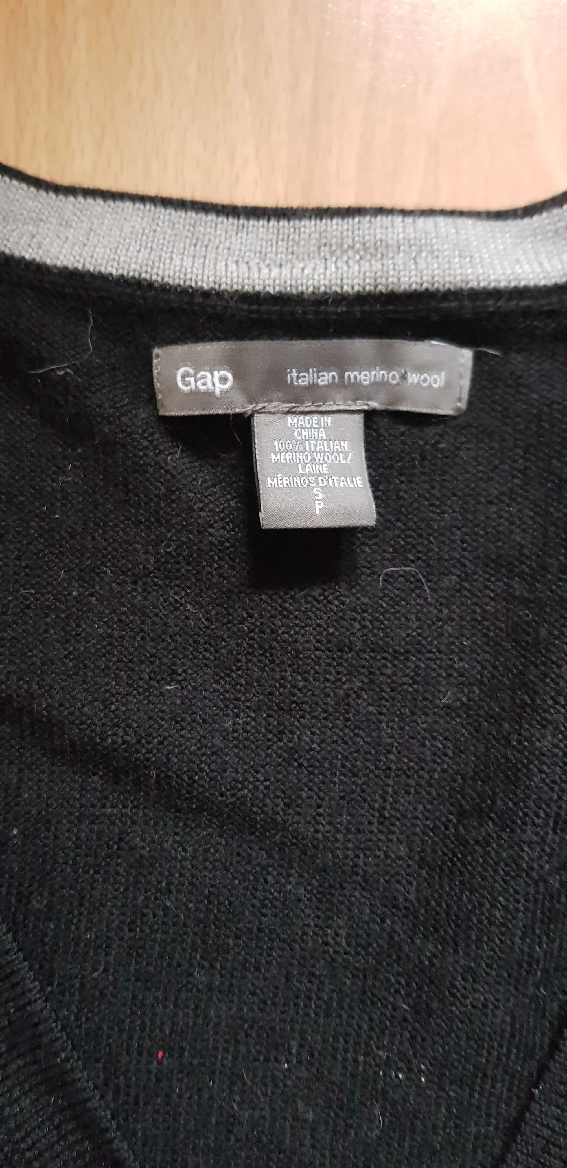 Meski sweter z wloskiej welny merino, Gap