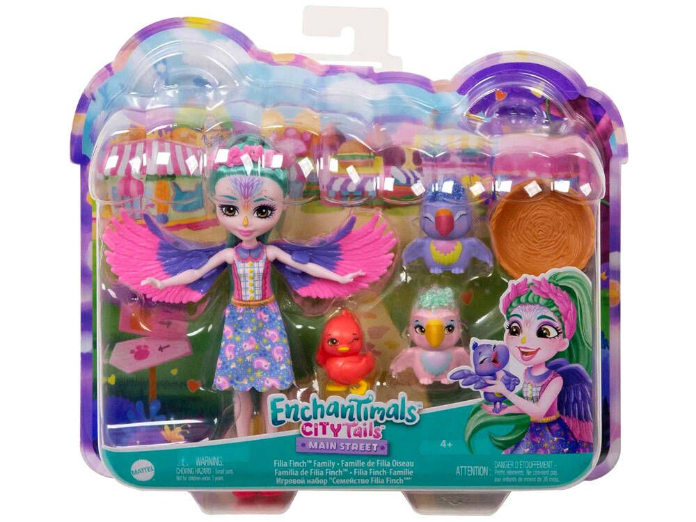 Enchantimals Lalka Filia Finch I Sympatyczna Rodzinka Papuszek  Za5089