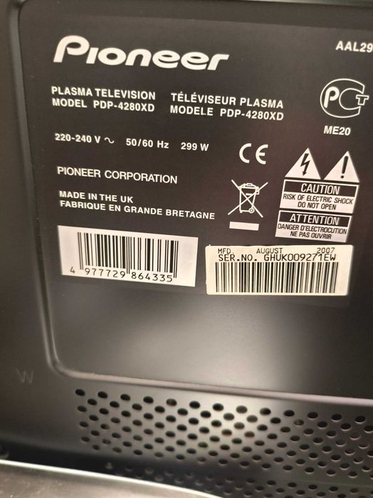 TV Plazma Pioneer  42 cale