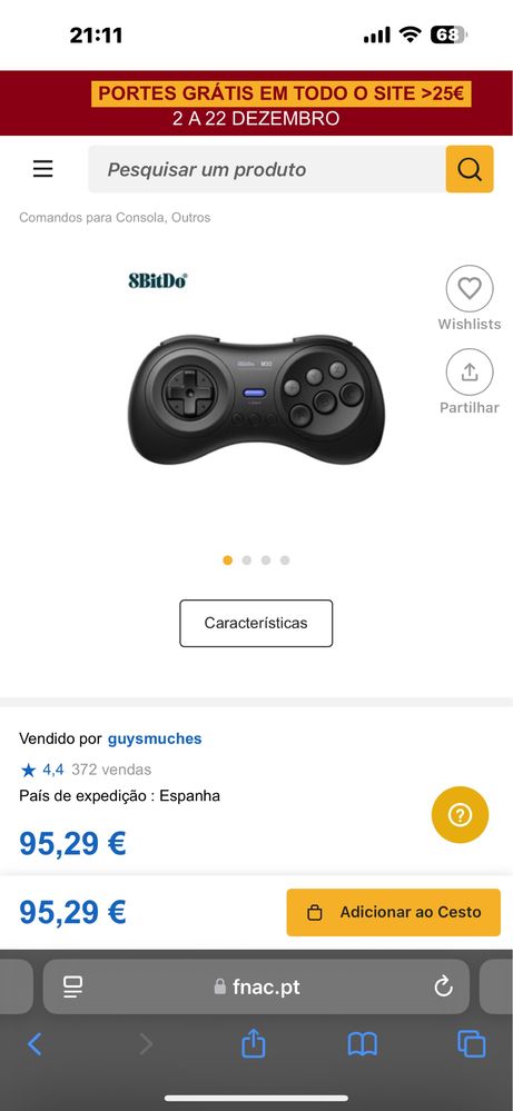 Gamepad Wireless 8BitDo M30