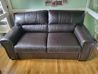 Skórzana sofa z funkcją spania - super stan