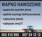 Wapno tlenkowe  nawozowe WĘGLAN-DOTACJE CAŁA POLSKA I UE*Jakość Nr. 1