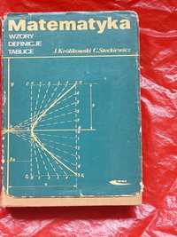 Książka stara książka Matematyka wzory definicje
