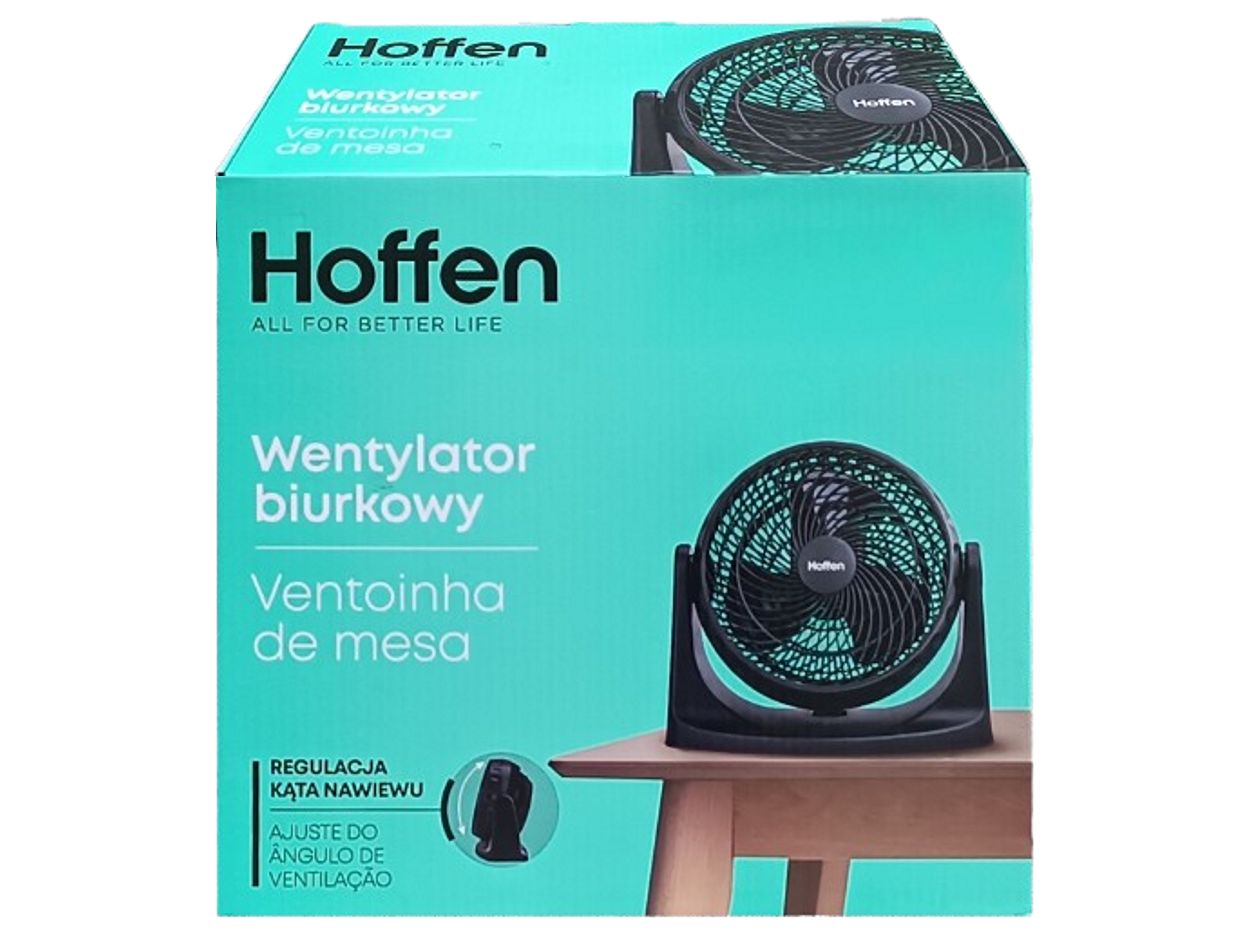 Wiatrak - Wentylator biurkowy Hoffen 40W - Czarny