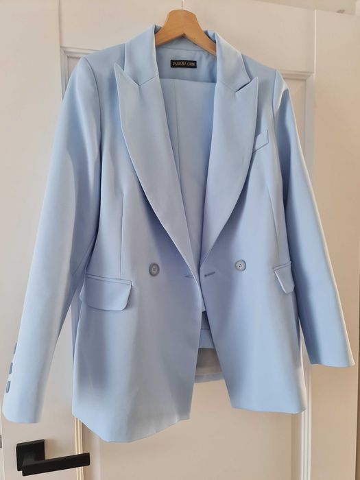 Zestaw garniturowy damski błękitny Patrizia Orini