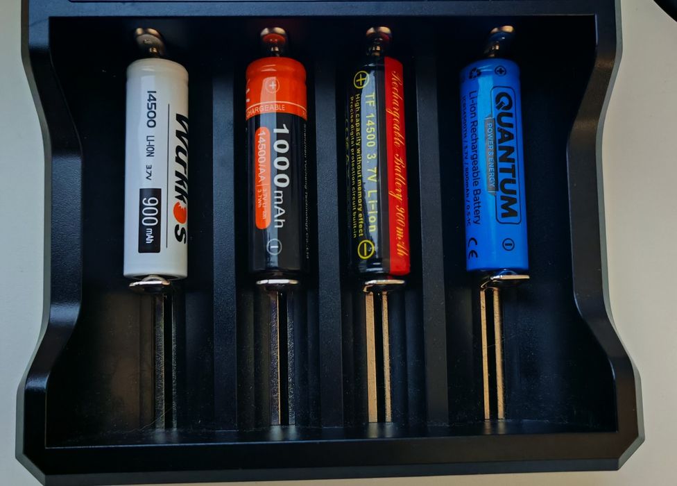 Акамулятори Li-ion 14500, 10440, NiMH 1.2v, litokalo, wurkuss, quantum
