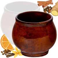 Kubek na wino herbatę grzańca ceramiczny kamionkowy bez ucha 300 ml