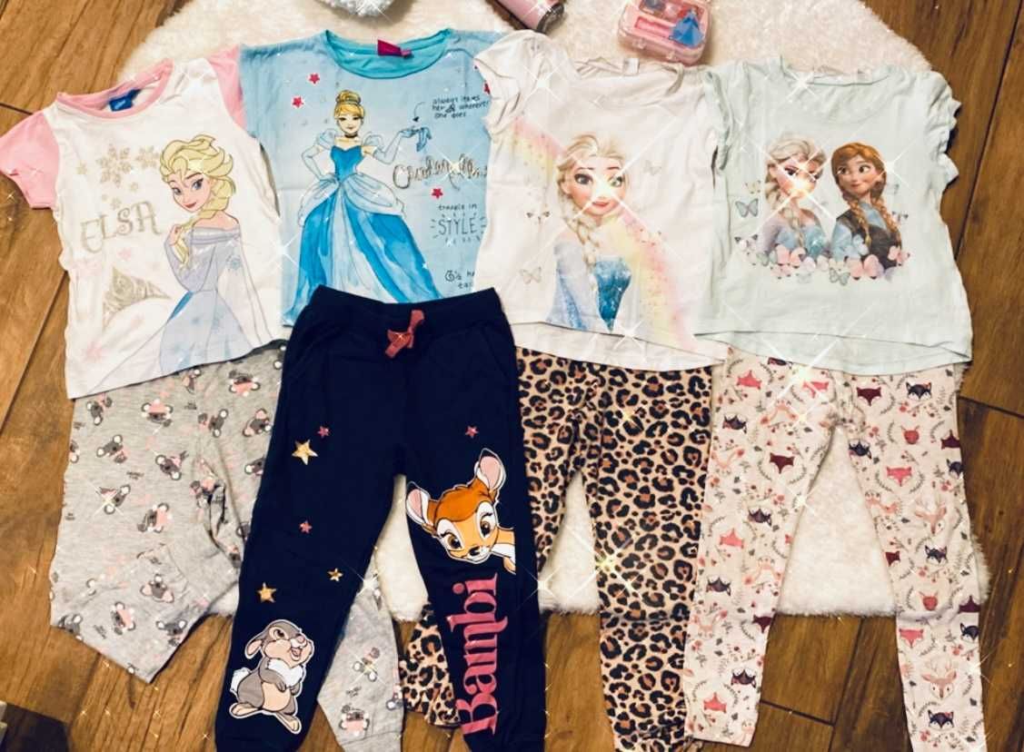 Zestaw paczka markowych ubrań 30szt księżniczka DISNEY H&M ZARA 4-5lat