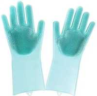 Силіконові рукавички Magic Silicone Gloves Pink для прибирання