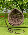 Акция! Кресло Кокон подвесное. Качели для дома и сада из ротанга. Фабр