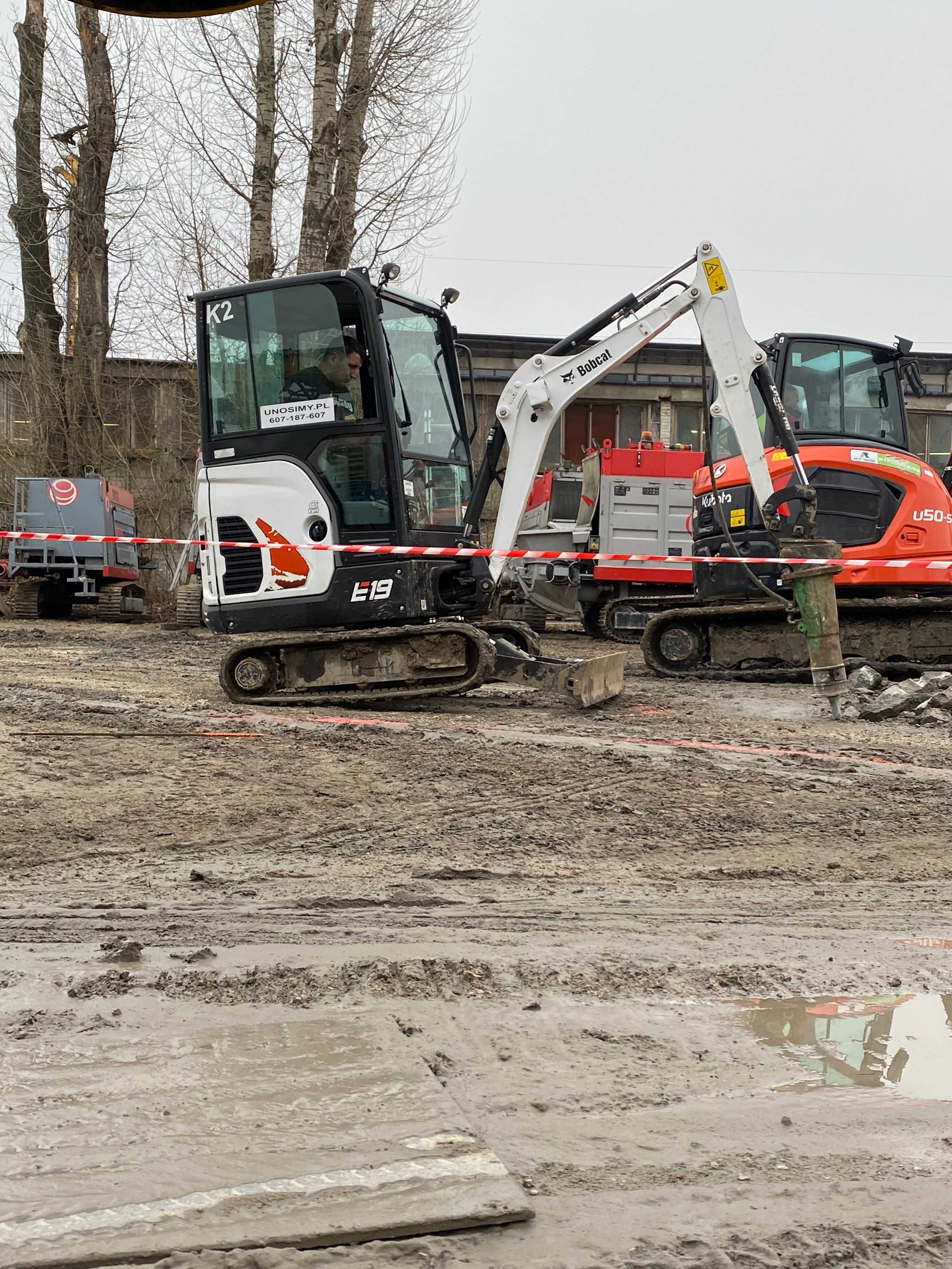 Minikoparki Bobcat - wynajem samodzielny - usługi