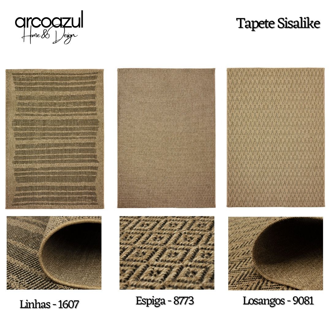 Tapete Sisalike - Tipo sisal - Interior e Exterior By Arcoazul