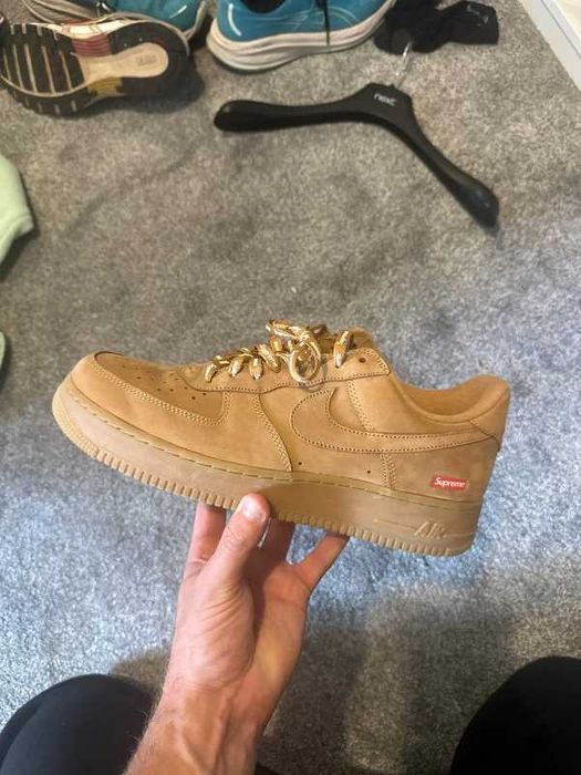 "Buty koszykówki Nike_Air_Force_1_Low_Supreme_Wheat_Roz.38
