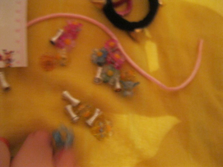 детский набор разного заколочки бандана резинки браслет бусики обруч