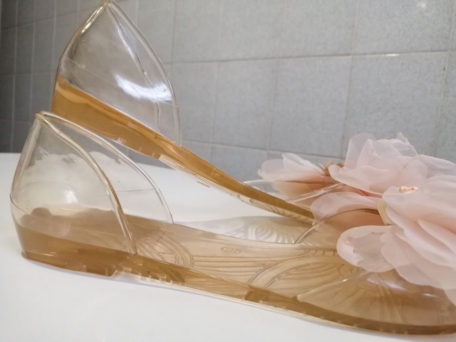 Босоніжки рожеві прозорі