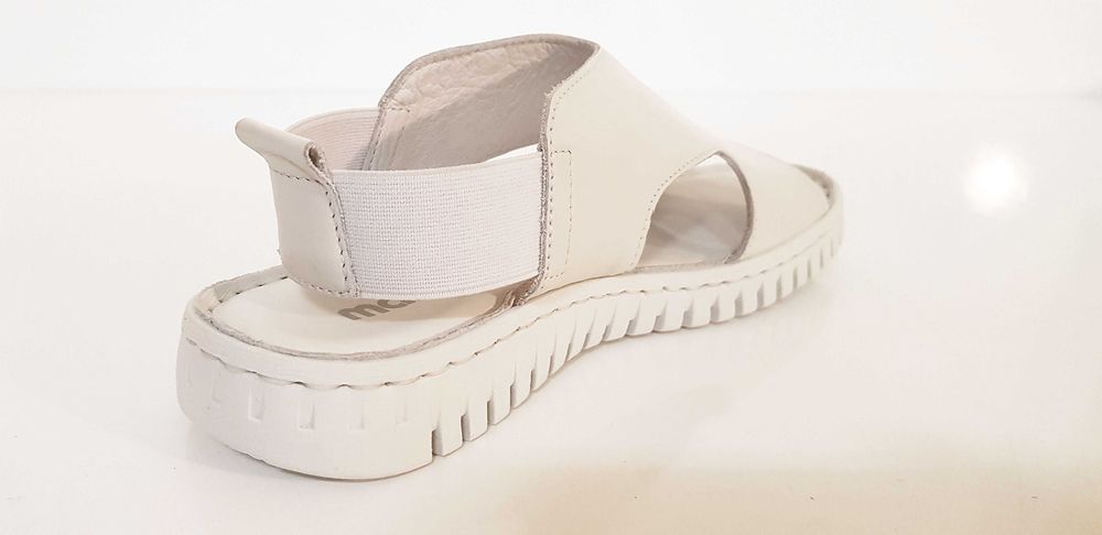 Sandały damskie Manitu skóra, białe, komfort rozmiar 36,37,38,39,40