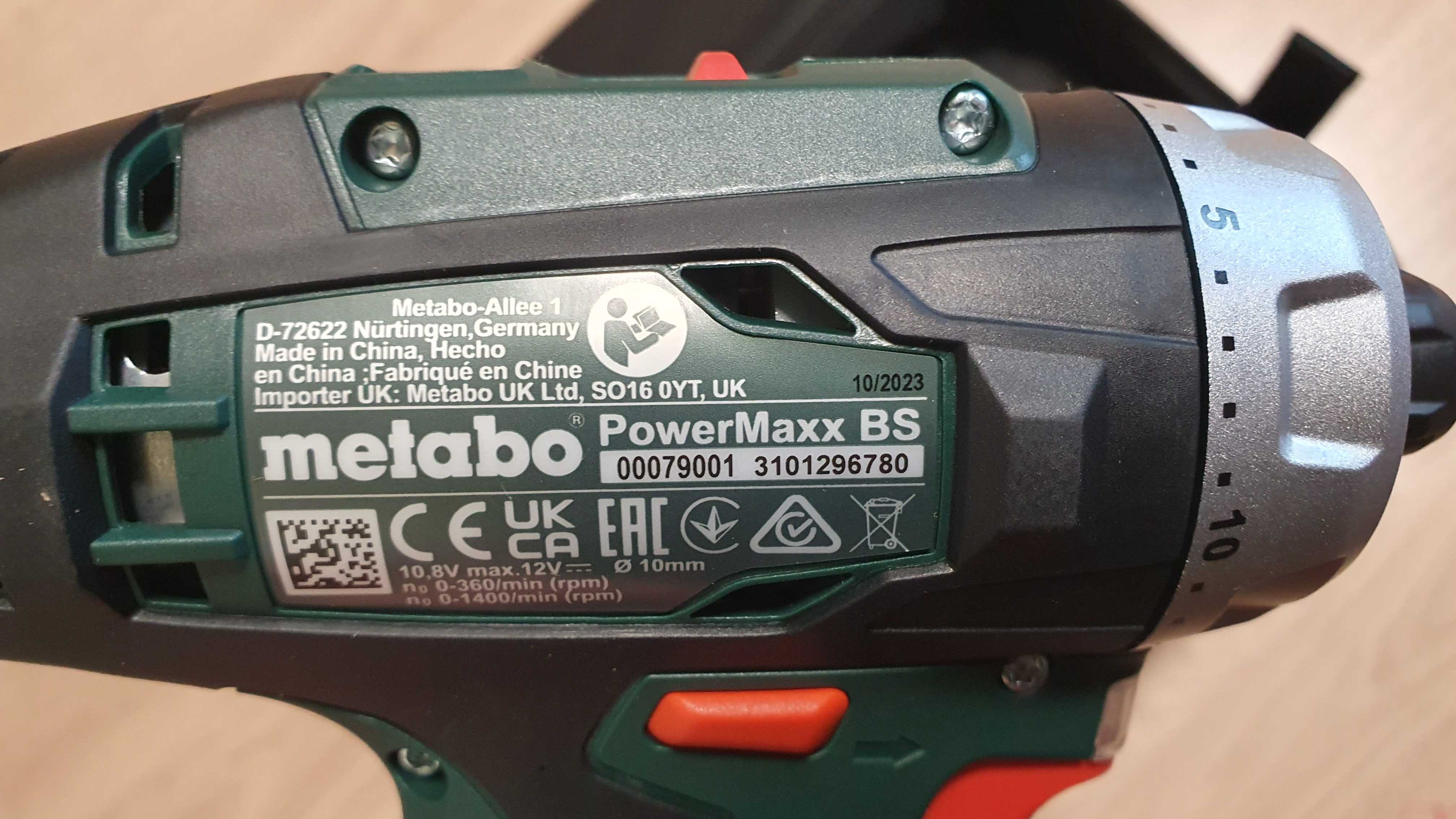 Шурупокрут акумуляторный Metabo PowerMaxx BS в сумці