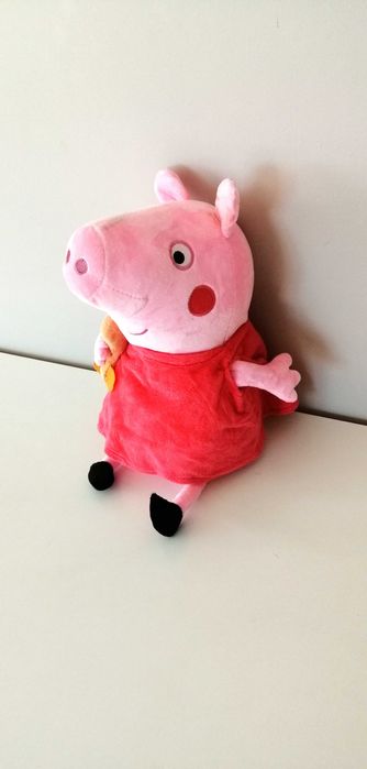 duża maskotka pluszowa interaktywna świnka peppa i miś teddy pluszak