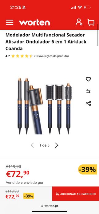 Modelador Multifuncional Secador Alisador Ondulador 6 em 1 Airklack