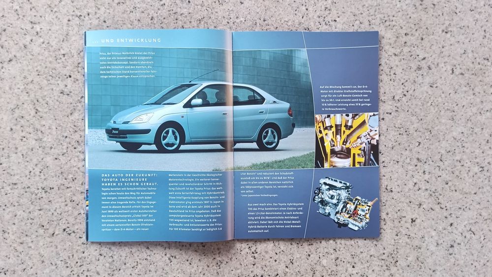 TOYOTA Prius MR2 Land Cruiser i inne. Program modeli 2000 Prospekt